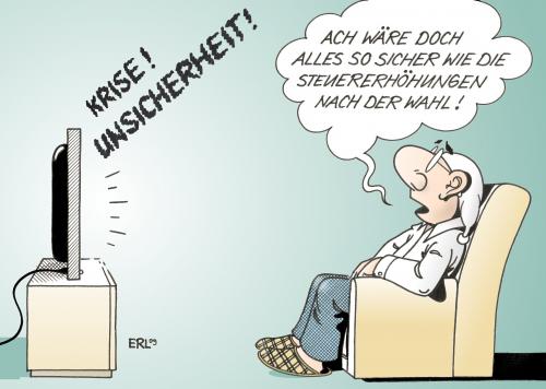 Cartoon: Ein Stück Sicherheit (medium) by Erl tagged krise,unsicherheit,sicherheit,wahl,steuer,steuererhöhung,wirtschaftskrise,finanzkrise,krise,unsicherheit,sicherheit,wahl,wahlen,steuer,steuererhöhung,steuerzahler,angst,furcht