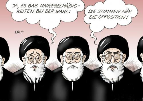 Cartoon: Eingeständnis (medium) by Erl tagged iran,wächterrat,wahl,unregelmäßigkeiten,eingeständnis,stimmen,opposition,iran,wahl,wahlen,wahlbetrug,betrug,religion,ahmadinedschad,ahamjad,moussavi,stimmen,opposition,unregelmäßigkeiten,wächterrat