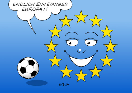 Cartoon: Einiges Europa (medium) by Erl tagged fußball,europameisterschaft,2016,frankreich,europa,eu,politik,streit,egoismus,uneinigkeit,flüchtlinge,euro,brexit,einigkeit,karikatur,erl,fußball,europameisterschaft,2016,frankreich,europa,eu,politik,streit,egoismus,uneinigkeit,flüchtlinge,euro,brexit,einigkeit,karikatur,erl