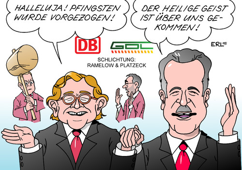 Cartoon: Einigung und Schlichtung (medium) by Erl tagged deutsche,bahn,db,ulrich,weber,gewerkschaft,der,lokführer,gdl,claus,weselsky,streik,einigung,tarif,zuständigkeit,schlichtung,matthias,platzeck,spd,bodo,ramelow,die,linke,linkspartei,kritik,holzhammer,neutralität,neutral,parteiisch,karikatur,erl,deutsche,bahn,db,ulrich,weber,gewerkschaft,der,lokführer,gdl,claus,weselsky,streik,einigung,tarif,zuständigkeit,schlichtung,matthias,platzeck,spd,bodo,ramelow,die,linke,linkspartei,kritik,holzhammer,neutralität,neutral,unparteiisch,parteiisch