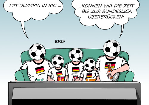 Cartoon: EM-Ende (medium) by Erl tagged fußball,em,2016,frankreich,europameisterschaft,ende,fernsehen,fußballfieber,entzug,olympia,olympische,spiele,rio,de,janeiro,bundesliga,überbrückung,sport,karikatur,erl,fußball,em,2016,frankreich,europameisterschaft,ende,fernsehen,fußballfieber,entzug,olympia,olympische,spiele,rio,de,janeiro,bundesliga,überbrückung,sport,karikatur,erl