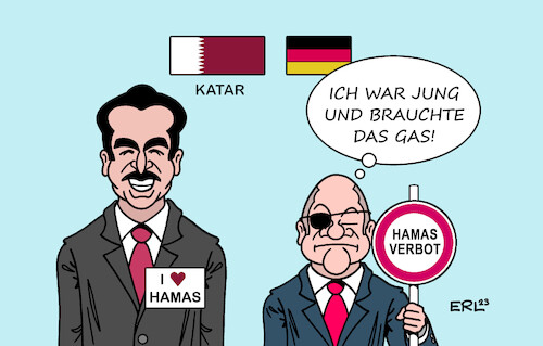 Cartoon: Emir zu Besuch II (medium) by Erl tagged politik,besuch,emir,katar,unterstützer,terrororganisation,hamas,terror,überfall,israel,bundeskanzler,olaf,scholz,deutschland,abhängigkeit,gas,moral,geschäft,augenklappe,verbot,karikatur,erl,politik,besuch,emir,katar,unterstützer,terrororganisation,hamas,terror,überfall,israel,bundeskanzler,olaf,scholz,deutschland,abhängigkeit,gas,moral,geschäft,augenklappe,verbot,karikatur,erl