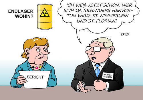 Cartoon: Endlager (medium) by Erl tagged atomenergie,atomkraft,atomkraftwerk,atommüll,radioaktiv,radioaktivität,endlager,suche,eignung,wille,landesregierung,sankt,florian,prinzip,nimmerlein,bericht,kommission,karikatur,erl,atomenergie,atomkraft,atomkraftwerk,atommüll,radioaktiv,radioaktivität,endlager,suche,eignung,wille,landesregierung,sankt,florian,prinzip,nimmerlein,bericht,kommission,karikatur,erl