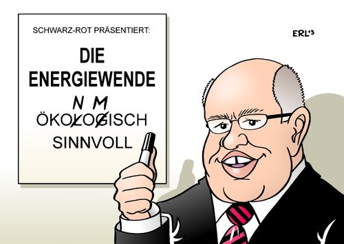 Cartoon: Energiewende Schwarz-Rot (medium) by Erl tagged energiewende,schwarz,rot,cdu,csu,spd,ausstueg,atomenergie,atomkraftwerk,kohlekraftwerl,atom,kohle,erneuerbare,energie,gesetz,strom,koalition,verhandlung,koalitionsverhandlungen,umweltminister,peter,altmaier,ökonomie,ökologie,geld,strompreis,energiewende,schwarz,rot,cdu,csu,spd,ausstueg,atomenergie,atomkraftwerk,kohlekraftwerl,atom,kohle,erneuerbare,energie,gesetz,strom,koalition,verhandlung,koalitionsverhandlungen,umweltminister,peter,altmaier,ökonomie,ökologie,geld,strompreis