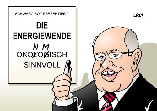 Cartoon: Energiewende Schwarz-Rot (medium) by Erl tagged energiewende,schwarz,rot,cdu,csu,spd,ausstueg,atomenergie,atomkraftwerk,kohlekraftwerl,atom,kohle,erneuerbare,energie,gesetz,strom,koalition,verhandlung,koalitionsverhandlungen,umweltminister,peter,altmaier,ökonomie,ökologie,geld,strompreis,energiewende,schwarz,rot,cdu,csu,spd,ausstueg,atomenergie,atomkraftwerk,kohlekraftwerl,atom,kohle,erneuerbare,energie,gesetz,strom,koalition,verhandlung,koalitionsverhandlungen,umweltminister,peter,altmaier,ökonomie,ökologie,geld,strompreis