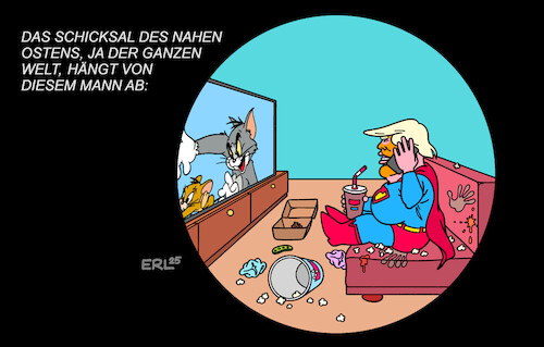 Cartoon: Entscheidungsträger (medium) by Erl tagged politik,welt,nahost,krieg,israel,iran,entscheidung,schicksal,mullah,regime,donald,trump,charakter,deal,karikatur,erl,politik,welt,nahost,krieg,israel,iran,entscheidung,schicksal,mullah,regime,donald,trump,charakter,deal,karikatur,erl