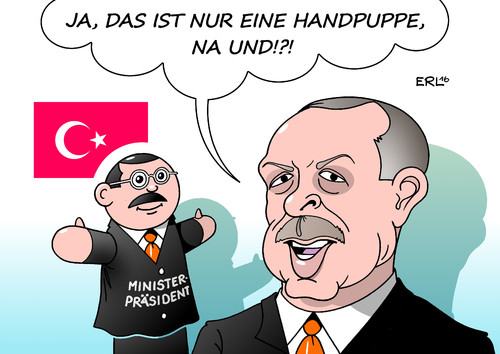 Cartoon: Erdogan selbstbewusst (medium) by Erl tagged erl,karikatur,flagge,diktatur,handpuppe,marionette,pressefreiheit,meinungsfreiheit,kurden,flüchtlingspolitik,rücktritt,davutoglu,ministerpräsident,türkei,präsident,erdogan,erdogan