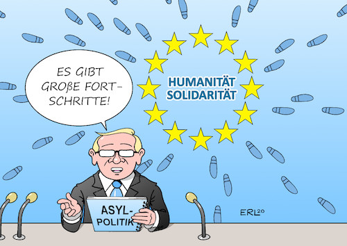 Cartoon: EU-Asylpolitik (medium) by Erl tagged politik,eu,europäische,union,europa,flüchtlinge,griechenland,lager,moria,brand,beschlüsse,asylverfahren,regeln,abschiebung,abkehr,humanität,solidarität,karikatur,erl,politik,eu,europäische,union,europa,flüchtlinge,griechenland,lager,moria,brand,beschlüsse,asylverfahren,regeln,abschiebung,abkehr,humanität,solidarität,karikatur,erl