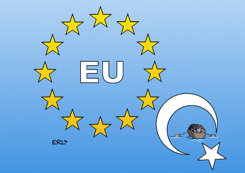 Cartoon: EU Flüchtlinge Türkei (medium) by Erl tagged europa,eu,flüchtlinge,zahlen,reduzierung,hilfe,türkei,pressefreiheit,demokratie,einschränkung,bekämpfung,kurden,präsident,erdogan,karikatur,erl,europa,eu,flüchtlinge,zahlen,reduzierung,hilfe,türkei,pressefreiheit,demokratie,einschränkung,bekämpfung,kurden,präsident,erdogan,karikatur,erl