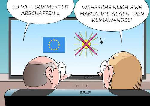 Cartoon: EU Zeitumstellung (medium) by Erl tagged politik,eu,abschaffung,zeitumstellung,winterzeit,sommerzeit,wunsch,bürger,biorhythmus,jetlag,missverständnis,sommer,hitze,klimawandel,kühlung,karikatur,erl,politik,eu,abschaffung,zeitumstellung,winterzeit,sommerzeit,wunsch,bürger,biorhythmus,jetlag,missverständnis,sommer,hitze,klimawandel,kühlung,karikatur,erl