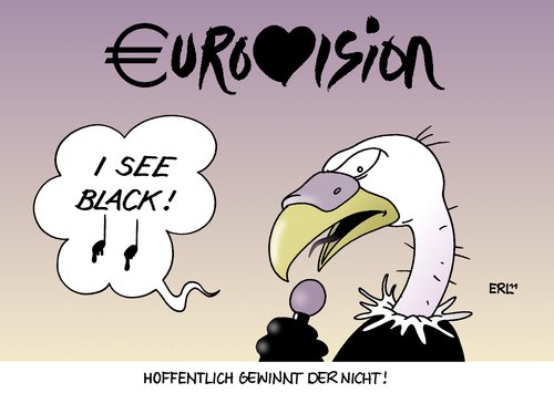 Cartoon: Euro-Vision (medium) by Erl tagged europa,eu,euro,währungsunion,krise,finanzkrise,schulden,pleite,pleitegeier,griechenland,irland,portugal,spekulanten,ratingagenturen,ratingagentur,rating,pessimismus,schwarzsehen,eurovision,song,contest,europa,eu,euro,währungsunion,krise,finanzkrise,schulden,pleite,pleitegeier,griechenland,irland,portugal,spekulanten,ratingagentur,rating,pessimismus,schwarzsehen,eurovision