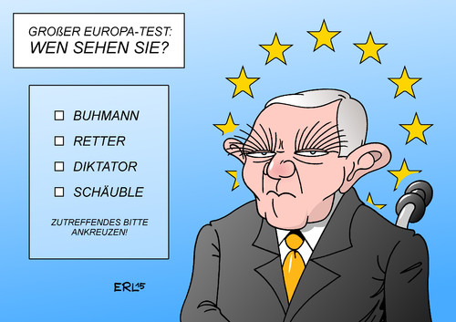 Cartoon: Europa-Test (medium) by Erl tagged eu,europa,euro,griechenland,regierung,tsipras,varoufakis,links,rechts,wahlversprechen,schulden,krise,troika,ezb,iwf,hilfe,kredit,bedingungen,sparkurs,reformen,deutschland,finanzminister,schäuble,image,buhmann,retter,diktator,karikatur,erl,eu,europa,euro,griechenland,regierung,tsipras,varoufakis,links,rechts,wahlversprechen,schulden,krise,troika,ezb,iwf,hilfe,kredit,bedingungen,sparkurs,reformen,deutschland,finanzminister,schäuble,bild,sichtweise,image,buhmann,retter,diktator,ankreuzen