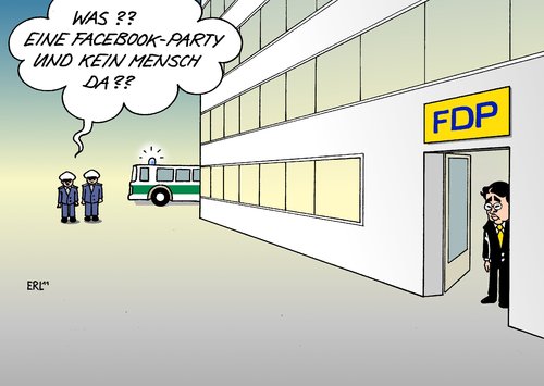 Cartoon: Facebook-Party (medium) by Erl tagged facebook,steuersenkung,fdp,kosten,einsatz,polizei,menschenmassen,diskussion,verbot,party,philipp,rösler,beliebtheit,koalitionspartner,facebook,party,verbot,diskussion,menschenmassen,polizei,einsatz,kosten,fdp,steuersenkung,koalitionspartner,beliebtheit,philipp rösler,philipp,rösler