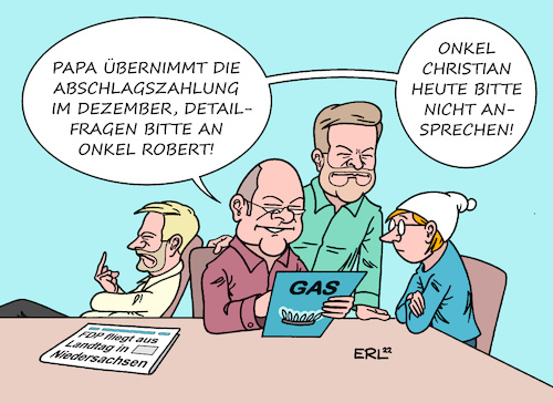 Cartoon: Familienrat (medium) by Erl tagged politik,gas,gaspreis,gaskommission,vorschlag,entlastung,abschlagszahlung,vater,staat,preisbremse,ampel,spd,grüne,fdp,niederlage,landtagswahl,niedersachsen,christian,lindner,robert,habeck,olaf,scholz,michel,papa,onkel,familienrat,karikatur,erl,politik,gas,gaspreis,gaskommission,vorschlag,entlastung,abschlagszahlung,vater,staat,preisbremse,ampel,spd,grüne,fdp,niederlage,landtagswahl,niedersachsen,christian,lindner,robert,habeck,olaf,scholz,michel,papa,onkel,familienrat,karikatur,erl