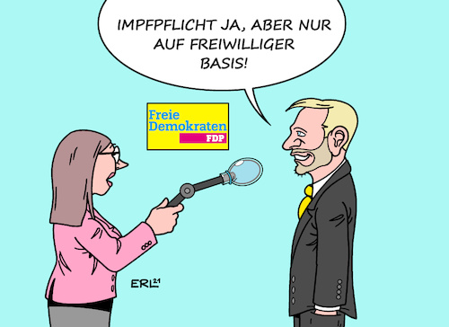 Cartoon: FDP Impfpflicht (medium) by Erl tagged politik,corona,virus,pandemie,covid19,impfung,diskussion,impfpflicht,ampel,rot,grün,gelb,spd,grüne,fdp,christian,lindner,freiheit,freiwilligkeit,bremser,karikatur,erl,politik,corona,virus,pandemie,covid19,impfung,diskussion,impfpflicht,ampel,rot,grün,gelb,spd,grüne,fdp,christian,lindner,freiheit,freiwilligkeit,bremser,karikatur,erl