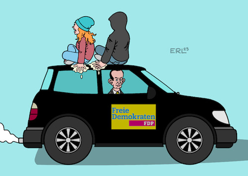 Cartoon: FDP und Letzte Generation (medium) by Erl tagged politik,klima,klimawandel,klimaschutz,klimaprotest,klimaaktivistinnen,klimaaktivisten,klimakleber,letzte,generation,treffen,verkehrsminister,volker,wissing,fdp,auto,suv,karikatur,erl,politik,klima,klimawandel,klimaschutz,klimaprotest,klimaaktivistinnen,klimaaktivisten,klimakleber,letzte,generation,treffen,verkehrsminister,volker,wissing,fdp,auto,suv,karikatur,erl