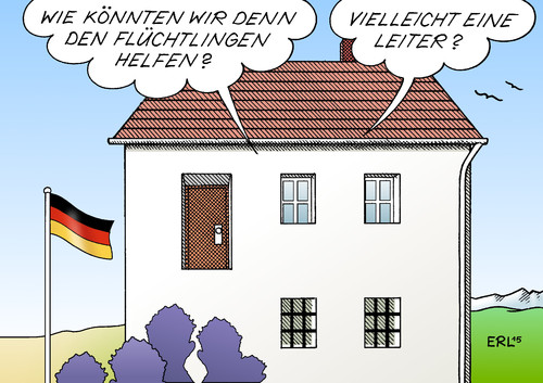 Cartoon: Flüchtlinge (medium) by Erl tagged flüchtlinge,eu,deutschland,asyl,aufnahme,abschottung,hilfsbereitschaft,bürger,flüchtlinge,eu,deutschland,asyl,aufnahme,abschottung,hilfsbereitschaft,bürger