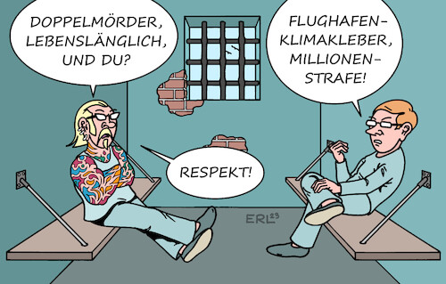 Cartoon: Flughafenkleber (medium) by Erl tagged politik,klima,klimawandel,erderwärmung,proteste,letzte,generation,klimaaktivisten,klimakleber,kleben,strasse,blockade,auto,verkehr,flughafen,flugzeug,flugverkehr,drohung,millionenstrafe,gefängnis,kriminalität,mord,doppelmord,mörder,doppelmörder,karikatur,erl,politik,klima,klimawandel,erderwärmung,proteste,letzte,generation,klimaaktivisten,klimakleber,kleben,strasse,blockade,auto,verkehr,flughafen,flugzeug,flugverkehr,drohung,millionenstrafe,gefängnis,kriminalität,mord,doppelmord,mörder,doppelmörder,karikatur,erl