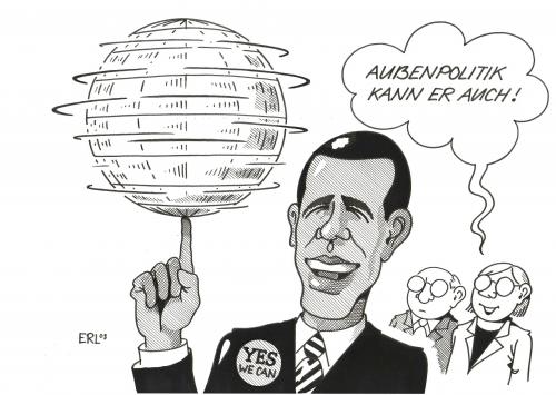 Cartoon: Foreign Policy (medium) by Erl tagged obama,außenpolitik,barack obama,außenpolitik,usa,präsident,wahl,wahlkampf,basketball,weltpolitik,sympathie,demokrat,republikaner,john mccain,geroge w bush,deutschlandrede,staatsbesuch,propaganda,symbolik,strategie