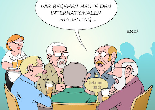 Cartoon: Frauentag II (medium) by Erl tagged politik,internationaler,frauentag,weltfrauentag,frau,frauen,kampf,gleichstellung,gleichberechtigung,diskriminierung,sexismus,gender,pay,gap,lohn,ungleichheit,mann,männer,karikatur,erl,politik,internationaler,frauentag,weltfrauentag,frau,frauen,kampf,gleichstellung,gleichberechtigung,diskriminierung,sexismus,gender,pay,gap,lohn,ungleichheit,mann,männer,karikatur,erl