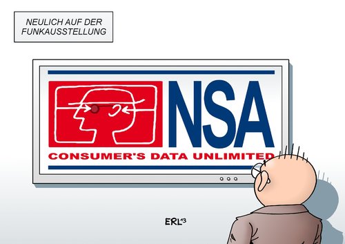 Cartoon: Funkausstellung Datenschutz (medium) by Erl tagged funkausstellung,berlin,ifa,medien,elektronisch,digital,daten,datenübertragung,datenschutz,usa,geheimdienst,nsa,ausspähaffäre,internet,telefon,email,smartphone,benutzer,konsument,consumer,funkausstellung,berlin,ifa,medien,elektronisch,digital,daten,datenübertragung,datenschutz,usa,geheimdienst,nsa,ausspähaffäre,internet,telefon,email,smartphone,benutzer,konsument,consumer