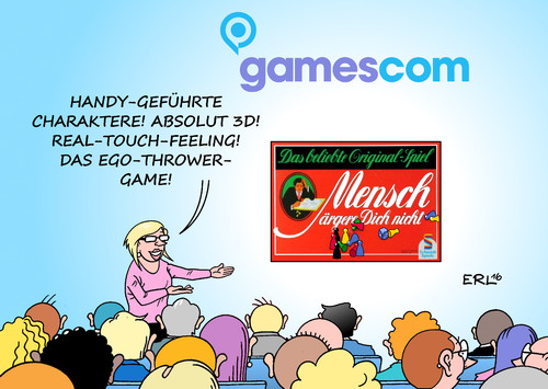 Cartoon: Gamescom (medium) by Erl tagged gamescom,köln,messe,spiele,computerspiele,online,smartphone,spieleconsole,ego,shooter,gesellschaftsspiele,mensch,ärgere,dich,nicht,brettspiel,alt,neu,handy,3d,touch,berührung,reality,virtuelle,realität,karikatur,erl,gamescom,köln,messe,spiele,computerspiele,online,smartphone,spieleconsole,ego,shooter,gesellschaftsspiele,mensch,ärgere,dich,nicht,brettspiel,alt,neu,handy,3d,touch,berührung,reality,virtuelle,realität,karikatur,erl