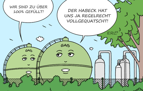 Gasspeicher voll Gasspeicher voll