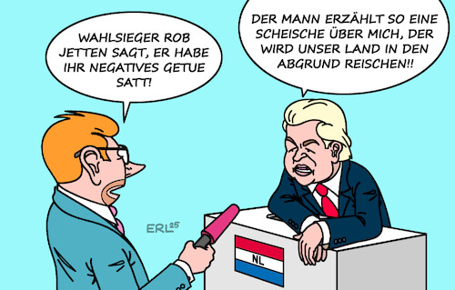 Cartoon: Geert Wilders (medium) by Erl tagged politik,wahl,niederlande,wahlsieger,rob,jetten,optimismus,geert,wilders,rechtspopulismus,pessimismus,karikatur,erl,politik,wahl,niederlande,wahlsieger,rob,jetten,optimismus,geert,wilders,rechtspopulismus,pessimismus,karikatur,erl