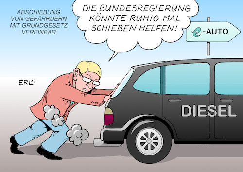 Cartoon: Gefährder (medium) by Erl tagged bundesverfassungsgericht,urteil,abschiebung,gefährder,islamismus,kriminalität,grundgesetz,verfassung,vereinbarkeit,auto,automobilkonzerne,deutschland,verdacht,kartell,absprachen,preise,technik,software,manipulation,abgase,diesel,vergangenheit,zukunft,elektroauto,elektromobilität,bundesregierung,karikatur,erl,bundesverfassungsgericht,urteil,abschiebung,gefährder,islamismus,kriminalität,grundgesetz,verfassung,vereinbarkeit,auto,automobilkonzerne,deutschland,verdacht,kartell,absprachen,preise,technik,software,manipulation,abgase,diesel,vergangenheit,zukunft,elektroauto,elektromobilität,bundesregierung,karikatur,erl