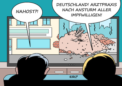 Cartoon: Gewalt (medium) by Erl tagged politik,corona,virus,pandemie,covid19,impfstoff,impfen,impfung,aufhebung,priorisierung,ansturm,arztpraxis,arzt,ärztin,nahost,konflikt,krieg,hamas,israel,israeli,palästinenser,raketen,gegenschlag,zerstörung,gewalt,karikatur,erl,politik,corona,virus,pandemie,covid19,impfstoff,impfen,impfung,aufhebung,priorisierung,ansturm,arztpraxis,arzt,ärztin,nahost,konflikt,krieg,hamas,israel,israeli,palästinenser,raketen,gegenschlag,zerstörung,gewalt,karikatur,erl