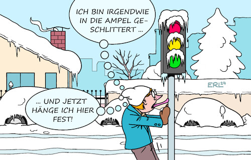 Cartoon: Glatteis (medium) by Erl tagged politik,wetter,kälte,warmfront,regen,eis,blitzeis,glatteis,rutschen,schlittern,ampel,zunge,festgefroren,festfrieren,frieren,festhängen,wählerin,wähler,bundesregierung,winter,schnee,karikatur,erl,politik,wetter,kälte,warmfront,regen,eis,blitzeis,glatteis,rutschen,schlittern,ampel,zunge,festgefroren,festfrieren,frieren,festhängen,wählerin,wähler,bundesregierung,winter,schnee,karikatur,erl