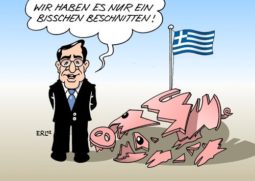 Cartoon: Griechenland Beschneidung (medium) by Erl tagged griechenland,schulden,krise,euro,eu,troika,prüfung,sparkurs,deutschland,beschneidung,religion,urteil,gericht,gesetz,griechenland,schulden,krise,euro,troika,deutschland,beschneidung