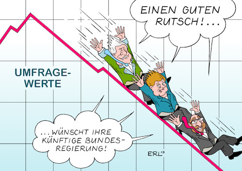 Cartoon: Guten Rutsch (medium) by Erl tagged bundestagswahl,2017,regierung,regierungsbildung,jamaika,aus,neuauflage,groko,große,koalition,schwarz,rot,cdu,csu,spd,umfrage,umfragetief,verlierer,horst,seehofer,bundeskanzlerin,angela,merkel,martin,schulz,silvester,neujahr,2018,guten,rutsch,karikatur,erl,bundestagswahl,2017,regierung,regierungsbildung,jamaika,aus,neuauflage,groko,große,koalition,schwarz,rot,cdu,csu,spd,umfrage,umfragetief,verlierer,horst,seehofer,bundeskanzlerin,angela,merkel,martin,schulz,silvester,neujahr,2018,guten,rutsch,karikatur,erl