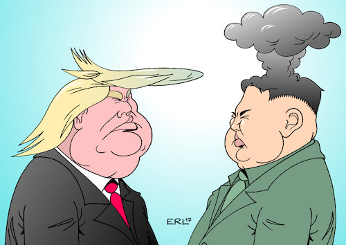 Cartoon: Haarige Angelegenheit (medium) by Erl tagged nordkorea,diktator,kim,jong,un,raketentest,reichweite,atomwaffen,bedrohung,reaktion,usa,präsident,donald,trump,flugzeuge,kampfflugzeuge,bomber,drohung,frisur,haare,karikatur,erl,nordkorea,diktator,kim,jong,un,raketentest,reichweite,atomwaffen,bedrohung,reaktion,usa,präsident,donald,trump,flugzeuge,kampfflugzeuge,bomber,drohung,frisur,haare,karikatur,erl