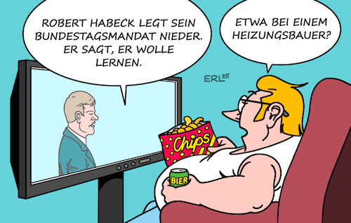 Cartoon: Habeck (medium) by Erl tagged politik,robert,habeck,die,grünen,abschied,bundestag,forschung,lehren,lernen,wirtschaftsminister,heizungsgesetz,karikatur,erl,politik,robert,habeck,die,grünen,abschied,bundestag,forschung,lehren,lernen,wirtschaftsminister,heizungsgesetz,karikatur,erl