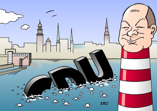 Cartoon: Hamburg (medium) by Erl tagged hamburg,wahl,bürgerschaftswahl,senat,sieg,spd,olaf,scholz,leuchtturm,niederlage,cdu,christoph,ahlhaus,untergang,hamburg,wahl,bürgerschaftswahl,senat,sieg,spd,olaf scholz,wahlen,leuchtturm,niederlage,untergang,ahlhaus,olaf,scholz