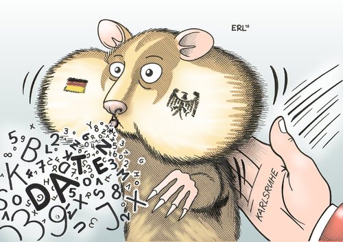 Cartoon: Hamster (medium) by Erl tagged vorratsdatenspeicherung,daten,kommunikation,speicherung,hamstern,bundesverfassungsgericht,karlsruhe,vorratsdatenspeicherung,kommunikation,speicherung,hamstern,hamster,datenbank,bundesverfassungsgericht,karlsruhe