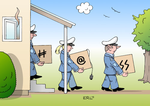 Cartoon: Hass (medium) by Erl tagged politik,internet,netz,social,media,facebook,twitter,hass,shitstorm,beleidigung,morddrohung,aufruf,mord,gesetz,legislative,judikative,exekutive,polizei,karikatur,erl,politik,internet,netz,social,media,facebook,twitter,hass,shitstorm,beleidigung,morddrohung,aufruf,mord,gesetz,legislative,judikative,exekutive,polizei,karikatur,erl