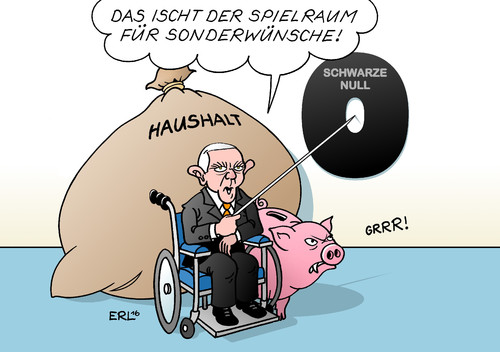 Cartoon: Haushalt (medium) by Erl tagged haushalt,2017,finanzminister,schäuble,schwarze,null,sonderwünsche,spielraum,eng,begrenzt,geldsack,sparschwein,sparen,sparkurs,schulden,neuverschuldung,etat,geld,karikatur,erl,haushalt,2017,finanzminister,schäuble,schwarze,null,sonderwünsche,spielraum,eng,begrenzt,geldsack,sparschwein,sparen,sparkurs,schulden,neuverschuldung,etat,geld,karikatur,erl