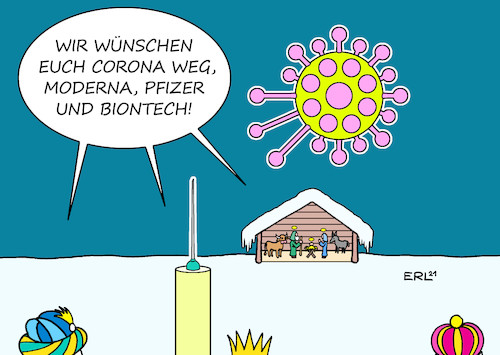 Cartoon: Heilige Drei Könige (medium) by Erl tagged politik,corona,virus,pandemie,covid19,zweite,welle,lockdown,hoffnung,rettung,erlösung,impfstoff,impfung,hersteller,biontech,pfizer,moderna,heilige,drei,könige,betlehem,stall,krippe,jesus,maria,josef,ochse,esel,stern,spritze,karikatur,erl,politik,corona,virus,pandemie,covid19,zweite,welle,lockdown,hoffnung,rettung,erlösung,impfstoff,impfung,hersteller,biontech,pfizer,moderna,heilige,drei,könige,betlehem,stall,krippe,jesus,maria,josef,ochse,esel,stern,spritze,karikatur,erl