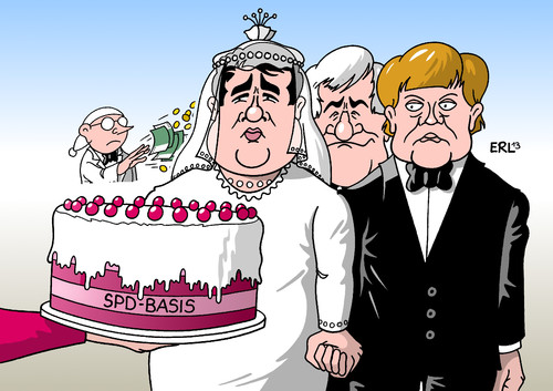 Cartoon: Hochzeit (medium) by Erl tagged hochzeit,große,koalition,groko,schwarz,rot,cdu,csu,spd,braut,bräutigam,brautvater,trauzeuge,brautjungfer,blumen,geld,gratulation,basis,torte,geschenk,gesicht,merkel,gabriel,seehofer,hochzeit,große,koalition,groko,schwarz,rot,cdu,csu,spd,braut,bräutigam,brautvater,trauzeuge,brautjungfer,blumen,geld,gratulation,basis,torte,geschenk,gesicht,merkel,gabriel,seehofer