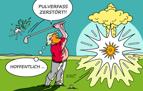 Cartoon: Hoffnung (medium) by Erl tagged politik,nahost,atomprogramm,iran,krieg,israel,eingreifen,usa,trump,zerstörung,atomanlagen,pulverfass,karikatur,erl,politik,nahost,atomprogramm,iran,krieg,israel,eingreifen,usa,trump,zerstörung,atomanlagen,pulverfass,karikatur,erl
