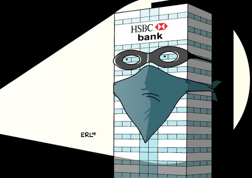 Cartoon: HSBC-Bank (medium) by Erl tagged hsbc,bank,großbritannien,schweiz,schwarzgeld,steuerhinterziehung,betrug,beihilfe,kriminalität,räuber,dieb,licht,karikatur,erl,hsbc,bank,großbritannien,schweiz,schwarzgeld,steuerhinterziehung,betrug,beihilfe,kriminalität,räuber,dieb,licht