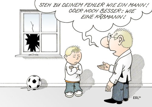 Cartoon: Immer noch Vorbild (medium) by Erl tagged margot,käßmann,fehler,konsequenzen,ehrlichkeit,vorbild,margot,käßmann,fehler,konsequenzen,ehrlichkeit,vorbild,fußball