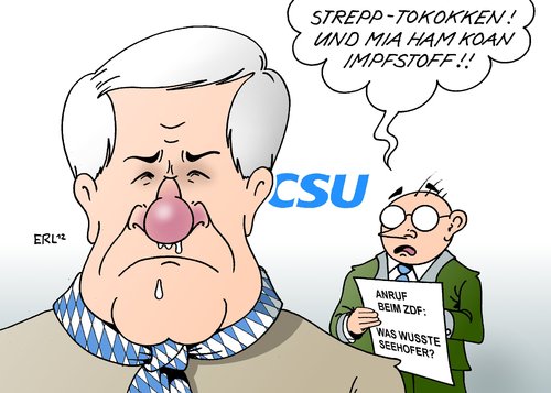 Cartoon: Impfstoff (medium) by Erl tagged csu,anruf,zdf,einflussnahme,nachrichten,sendung,heute,verdacht,dementi,fernsehen,deutschland,medien,meinungsfreiheit,pressefreiheit,strepp,streptokokken,grippe,influenza,impfen,impfstoff,grippeimpfstoff,lieferung,verzögerung,engpass,gesundheit,krankheit,seehofer,csu,anruf,zdf,einflussnahme,nachrichten,sendung,heute,verdacht,dementi,fernsehen,deutschland,medien,meinungsfreiheit,pressefreiheit,strepp,streptokokken,grippe,influenza,impfen,impfstoff,grippeimpfstoff,lieferung,verzögerung,engpass,gesundheit,krankheit,seehofer