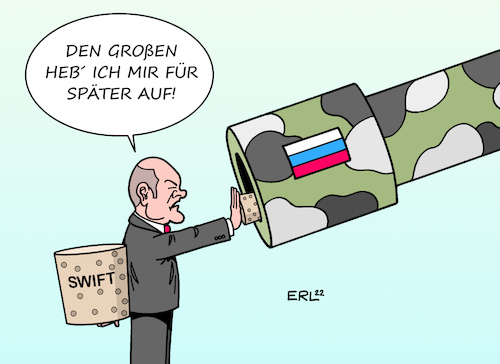 Cartoon: In der Hinterhand (medium) by Erl tagged politik,krieg,überfall,angriff,russland,präsident,wladimr,putin,ukraine,westen,usa,eu,sanktionen,deutschland,bundeskanzler,olaf,scholz,bremsen,zögern,swift,ausschluss,international,zahlungsverkehr,korken,hinterhand,karikatur,erl,politik,krieg,überfall,angriff,russland,präsident,wladimr,putin,ukraine,westen,usa,eu,sanktionen,deutschland,bundeskanzler,olaf,scholz,bremsen,zögern,swift,ausschluss,international,zahlungsverkehr,korken,hinterhand,karikatur,erl