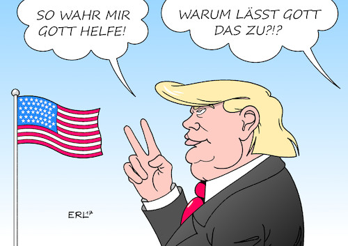 Cartoon: Inauguration 1 (medium) by Erl tagged donald,trump,praesident,usa,amtsantritt,inauguration,rechtspopulismus,sexismus,rassismus,welt,erde,angst,befuerchtungen,schwur,schwören,amtseid,gott,hilfe,karikatur,erl,illustration,politik,donald,trump,praesident,usa,amtsantritt,inauguration,rechtspopulismus,sexismus,rassismus,welt,erde,angst,befuerchtungen,schwur,schwören,amtseid,gott,hilfe,karikatur,erl