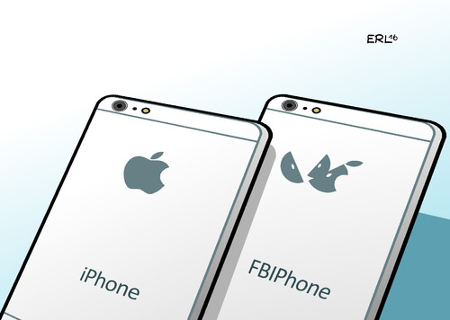 Cartoon: iPhone FBI (medium) by Erl tagged apple,iphone,smartphone,daten,datenschutz,verbrechen,knacken,fbi,usa,karikatur,erl,apple,iphone,smartphone,daten,datenschutz,verbrechen,knacken,fbi,usa,karikatur,erl