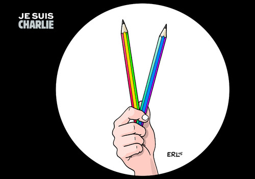 Cartoon: Je suis Charlie (medium) by Erl tagged je,suis,charlie,anschlag,satire,zeitschrift,hebdo,tote,tod,verletzte,terror,islamismus,islamismuskritik,frankreich,meinungsfreiheit,pressefreiheit,demokratie,sieg,victory,bleistift,zeichner,karikaturist,karikatur,erl,je,suis,charlie,anschlag,satire,zeitschrift,hebdo,tote,tod,verletzte,terror,islamismus,islamismuskritik,frankreich,meinungsfreiheit,pressefreiheit,demokratie,sieg,victory,bleistift,zeichner,karikaturist