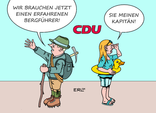 Cartoon: Jetzt reden die Mitglieder (medium) by Erl tagged politik,partei,cdu,suche,vorsitz,abstimmung,mitglieder,personen,inhalte,richtung,reise,berge,meer,bergführer,kapitän,karikatur,erl,politik,partei,cdu,suche,vorsitz,abstimmung,mitglieder,personen,inhalte,richtung,reise,berge,meer,bergführer,kapitän,karikatur,erl